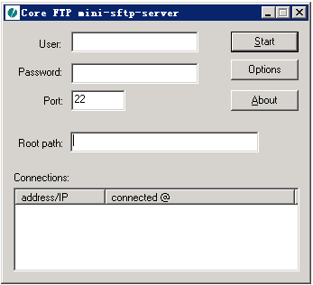 Core FTP mini-sftp-server